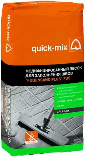Quick-Mix FUS модифицированный песок для заполнения швов (25 кг) серый