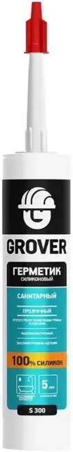 Grover S 300 герметик силиконовый санитарный (280 мл) бесцветный