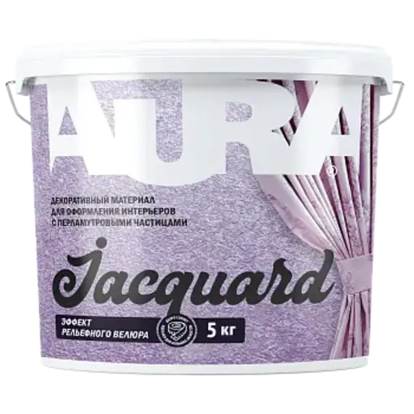 Aura Jacquard материал декоративный для оформления интерьеров (1 кг) серебристо-белый перламутровый