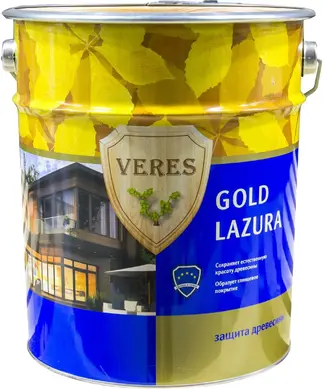 Veres Gold Lazura защита древесины (10 л) дуб темный №8