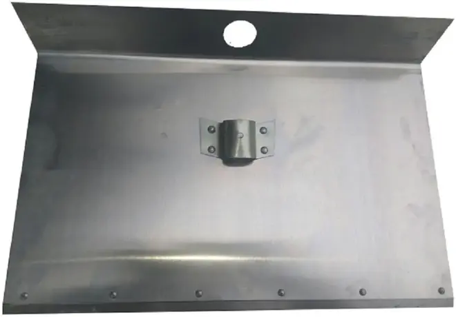 Лопата снегоуборочная алюминиевая с металлической накладкой (375*500 мм)