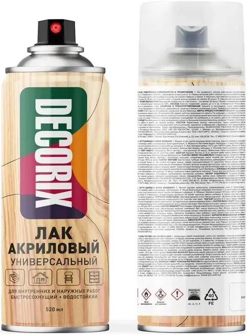 Decorix лак акриловый (520 мл) глянцевый