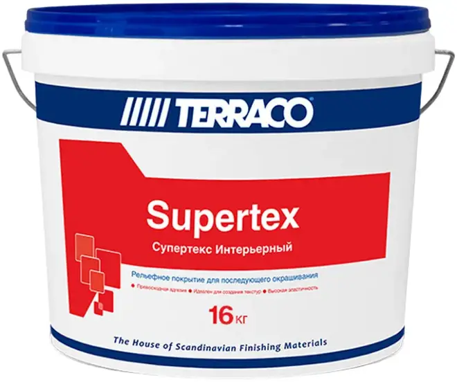 Terraco Supertex Interior штукатурка для внутренних работ (16 кг)