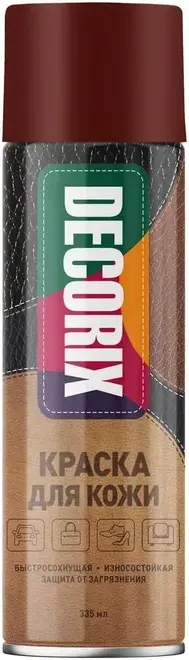 Decorix краска для кожи (335 мл) коричневая