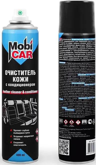 Mobicar Leather Cleaner & Conditioner очиститель кожи с кондиционером (400 мл)