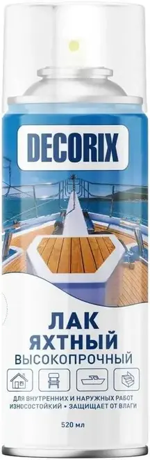 Decorix лак яхтный универсальный высокопрочный (520 мл) глянцевый