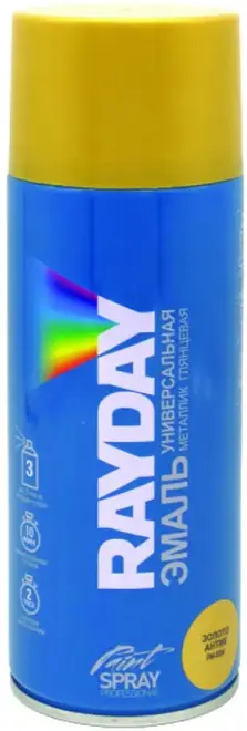 Rayday Paint Spray Professional эмаль универсальная металлик (520 мл) золото антик