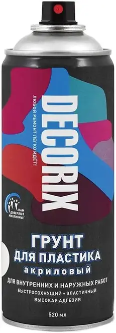 Decorix грунт для пластика акриловый (520 мл) белая