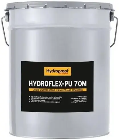 Hydroproof Hydroflex-PU 70M полиуретановая гидроизоляционная мембрана (1 кг) белая