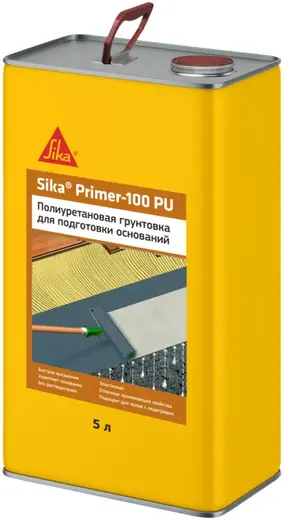 Sika Primer-100 PU грунтовка полиуретановая однокомпонентная (5 л)