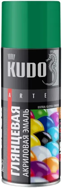 Kudo Arte акриловая эмаль (520 мл) светло-зеленая RAL 6024 глянцевая