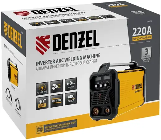 Denzel DM-220 Standart аппарат инверторный дуговой сварки (10300 Вт, 230 В, )