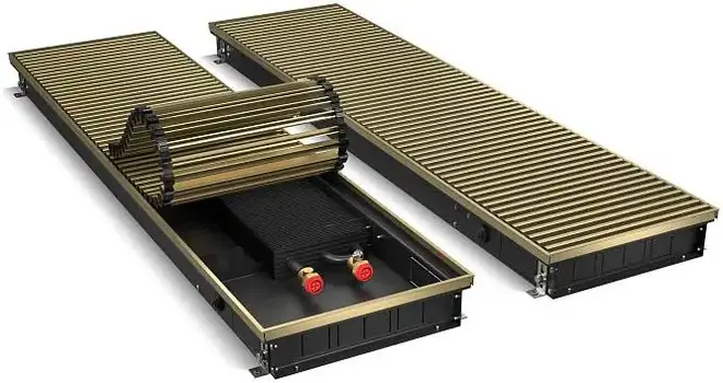 Royal Thermo Atrium конвектор внутрипольный RT-A-DG-U-LB (300*90*2000 мм) светлая бронза