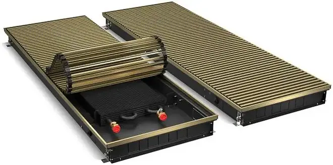 Royal Thermo Atrium конвектор внутрипольный RT-A-DG-U-LB (400*90*1600 мм) светлая бронза