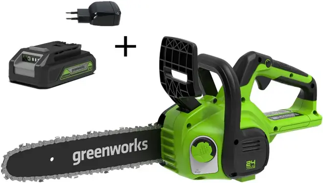Greenworks G24CS25K2 пила цепная аккумуляторная №2007707UA