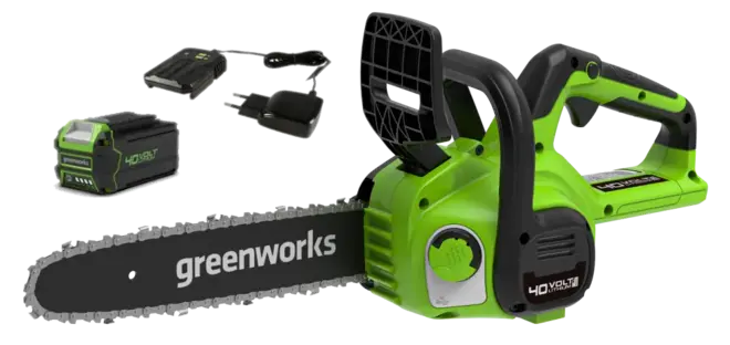 Greenworks G40CS30IIK2 пила цепная аккумуляторная №2007807UA