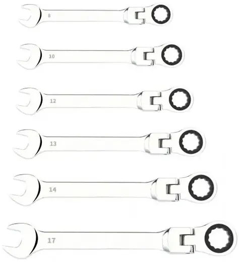 Goodking TKS-11006 набор ключей комбинированных трещоточных шарнирных