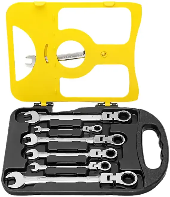 Goodking TK-1107 набор ключей комбинированных трещоточных шарнирных (8-19 мм)