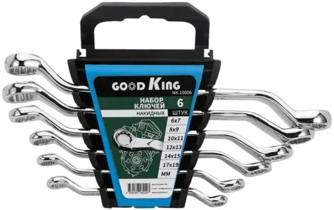 Goodking NK-10006 набор ключей накидных (6-19 мм)