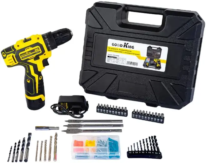 Goodking EC-1201092 набор инструментов с дрелью-шуруповертом