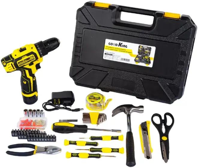 Goodking EC-1201104 набор инструментов с дрелью-шуруповертом EC-1201104 (12 В)