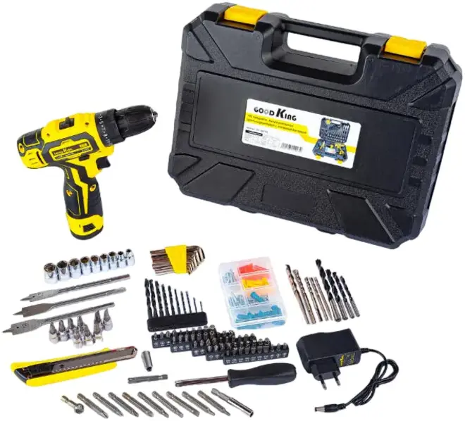 Goodking EC-1201193 набор инструментов с аккумуляторной дрелью-шуруповертом EC-1201193 (12 В)