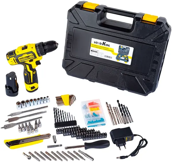 Goodking EC-1202193 набор инструментов с аккумуляторной дрелью-шуруповертом EC-1202193 (12 В)