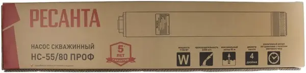 Ресанта НС-55/80 Проф насос скважинный (1100 Вт)