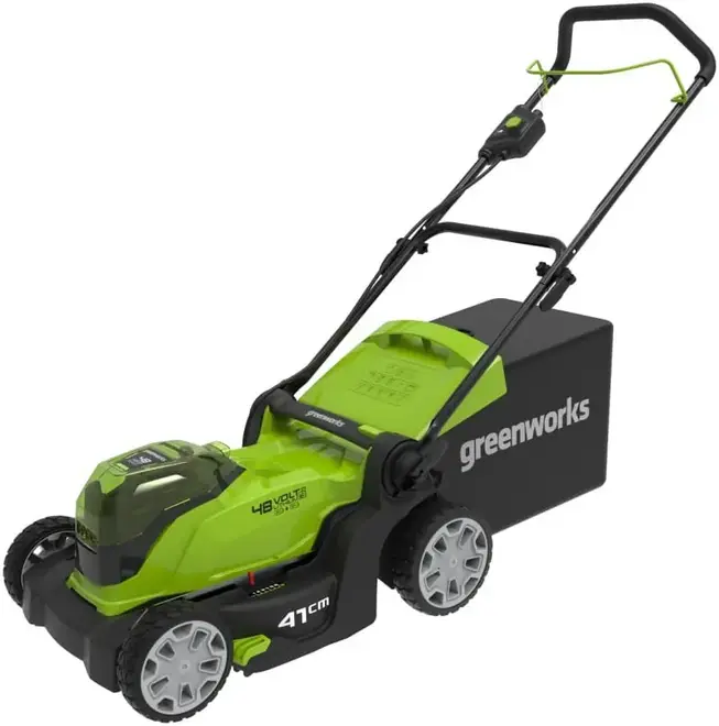 Greenworks G24X2LM41 газонокосилка аккумуляторная 2 АКБ + 1 з/у