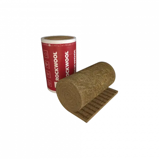 Rockwool Вайред Мат мат из каменной ваты с односторонним покрытием №105 (1*2 м/70 мм) фольга алюм. армир. (ALU) 105 кг/м3