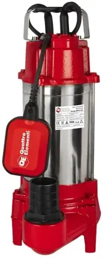 Quattro Elementi Sewage 500F Ci-Cut насос фекальный с измельчающим ножом (500 Вт) №909-075