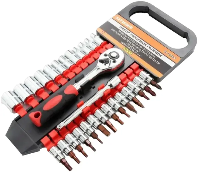 Goodking T-1428 набор торцевых головок с трещоткой (28 инструментов)