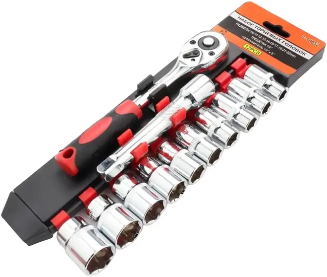 Goodking T-1212 набор торцевых головок с трещоткой (12 инструментов)