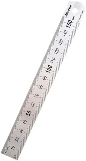 Микрон линейка измерительная металлическая (150 мм)