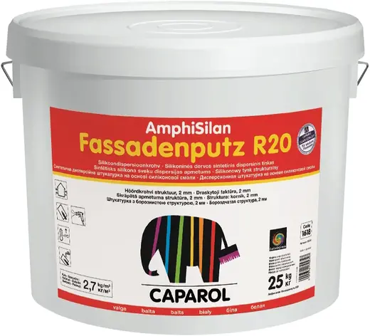 Caparol Capatect AmphiSilan-Fassadenputz R20 готовая к применению структурная штукатурка (25 кг) белая Weiss Польша