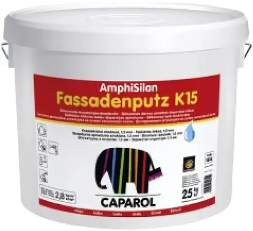 Caparol Capatect AmphiSilan-Fassadenputz K15 готовая к применению структурная штукатурка (25 кг) белая