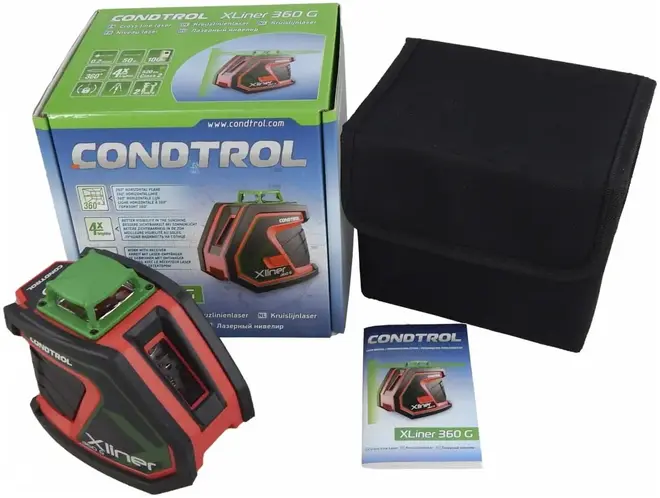 Condtrol XLiner 360G нивелир лазерный линейный (520 нм)