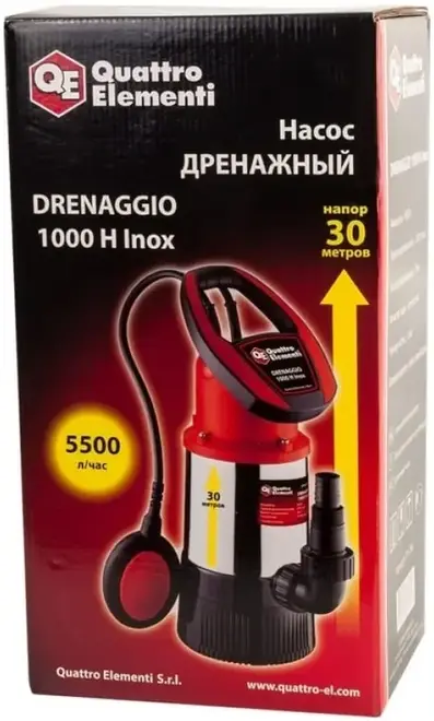 Quattro Elementi Drenaggio 1000 H Inox насос дренажный (900 Вт)