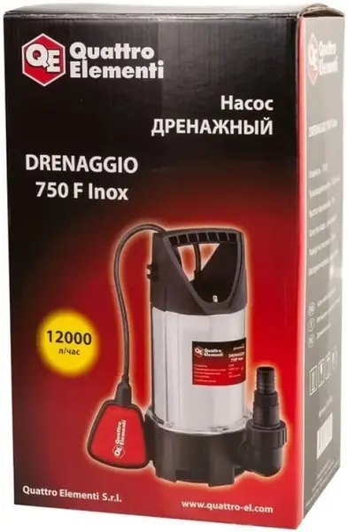 Quattro Elementi Drenaggio 750 F Inox насос дренажный (750 Вт)