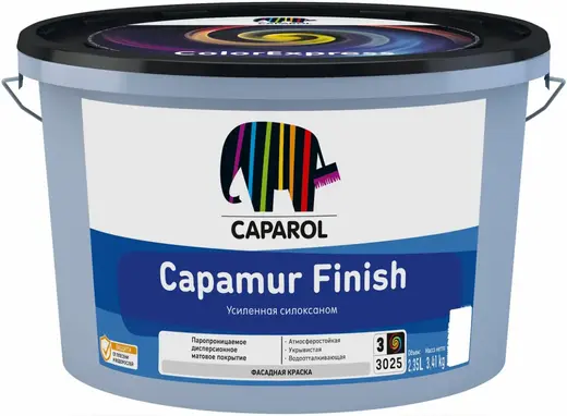 Caparol Capamur Finish Pro фасадная краска с высокой стойкостью цвета (2.35 л) бесцветная