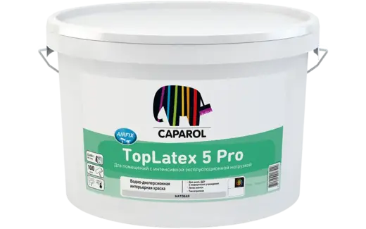 Caparol TopLatex 5 Pro тонкослойная латексная краска для внутренних работ (9.4 л) бесцветная