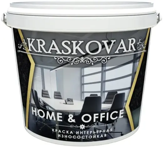 Красковар Home & Office краска интерьерная износостойкая (900 мл) белая