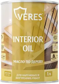 Veres Interior Oil масло по дереву для наружных и внутренних работ (1 л) бесцветная