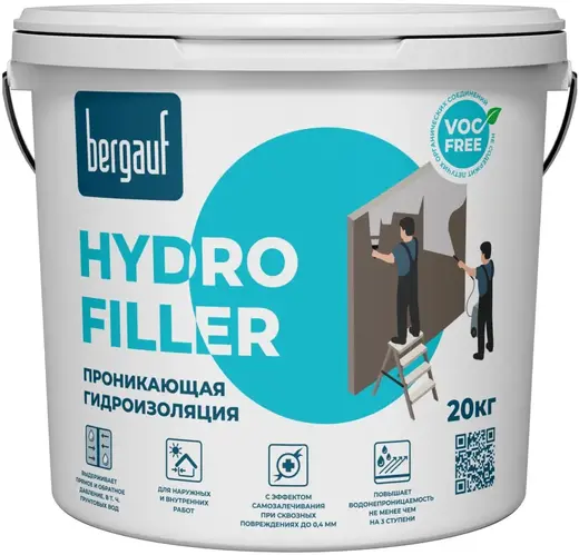 Bergauf Hydro Filler гидроизоляция проникающая (20 кг)