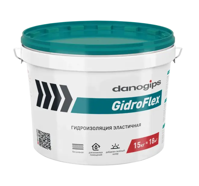 Danogips Gidroflex гидроизоляция эластичная (15 кг)
