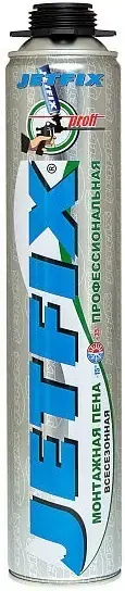Jetfix Green 65 пена монтажная профессиональная всесезонная (800 мл)