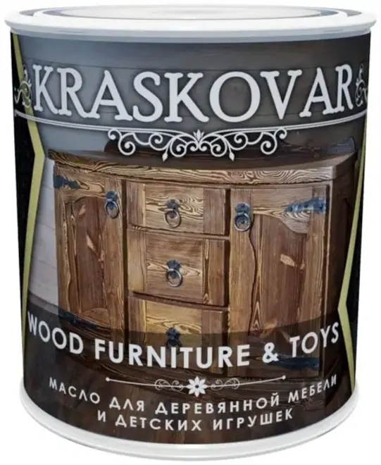 Красковар Wood Furniture & Toys масло для мебели и детских игрушек (750 мл) бесцветное