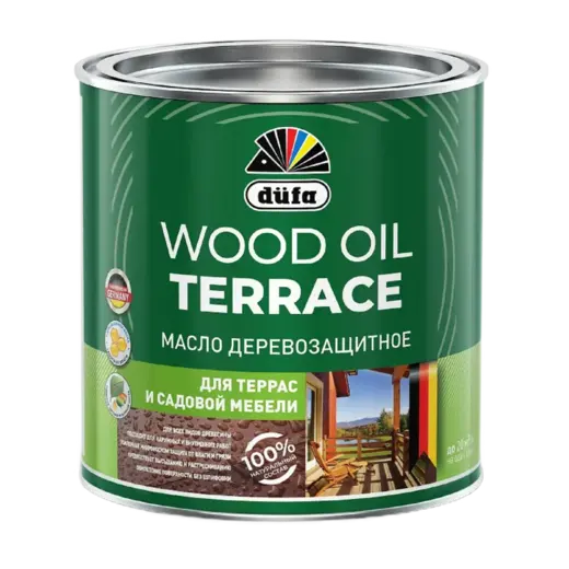 Dufa Wood Oil Terrace масло деревозащитное для террас и садовой мебели (800 мл) бесцветное