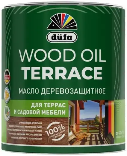 Dufa Wood Oil Terrace масло деревозащитное для террас и садовой мебели (1.9 л) бесцветное