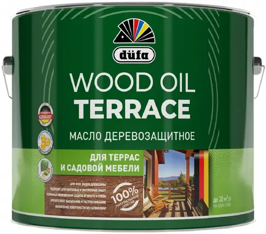 Dufa Wood Oil Terrace масло деревозащитное для террас и садовой мебели (2 л) лиственница